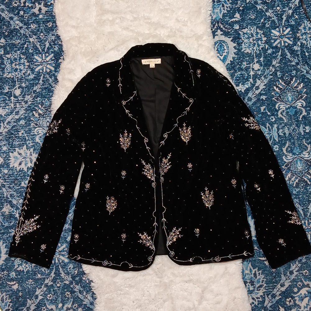 Lovestitch Black Embroidered Jacket